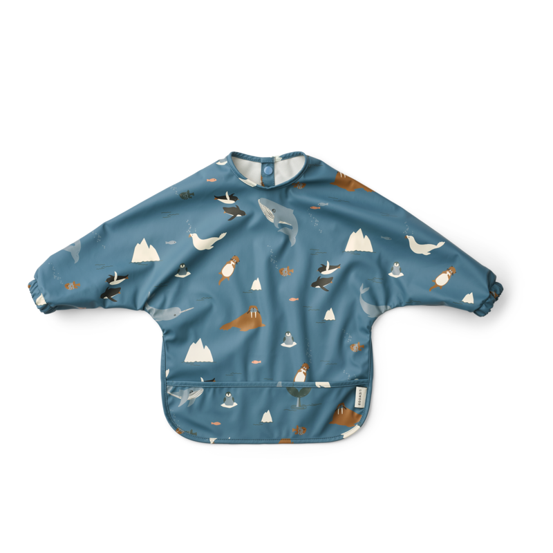 Liewood Merle Printed Cape Bib Arctic Sea /  Ocean view