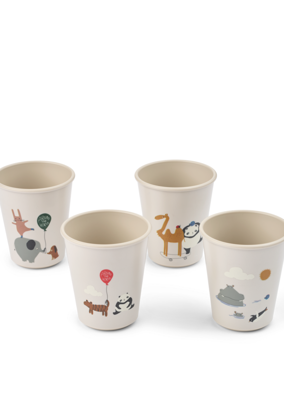 Liewood Lana Cup 4-Pack Around the world / Sandy