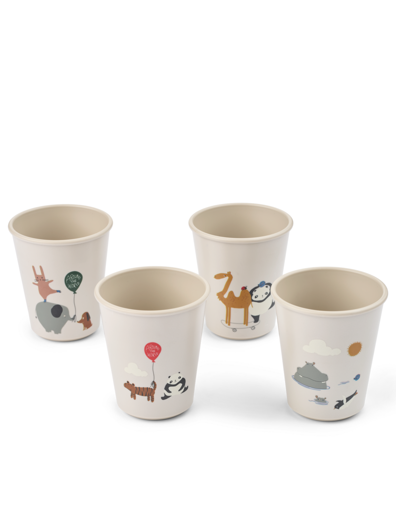 Liewood Lana Cup 4-Pack Around the world / Sandy