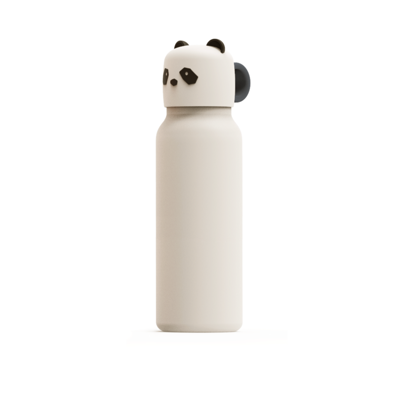 Liewood Falk Water Bottle With Panda Lid 350 ml Sandy
