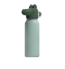 Liewood Falk Water Bottle With Crocodile Lid 350 ml Peppermint / Garden green