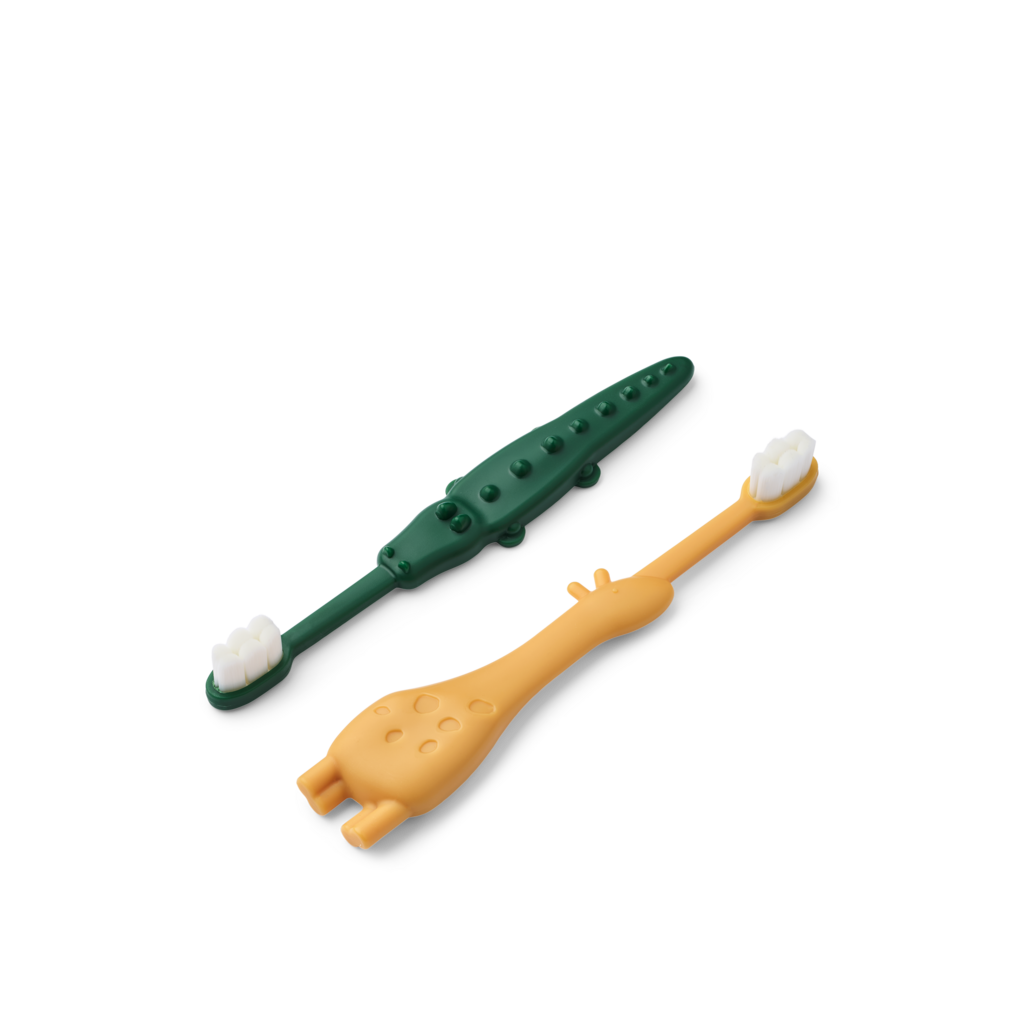 Liewood Fabio All Together Toddler Toothbrush Yellow mellow / Garden green