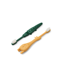 Liewood Fabio All Together Toddler Toothbrush Yellow mellow / Garden green