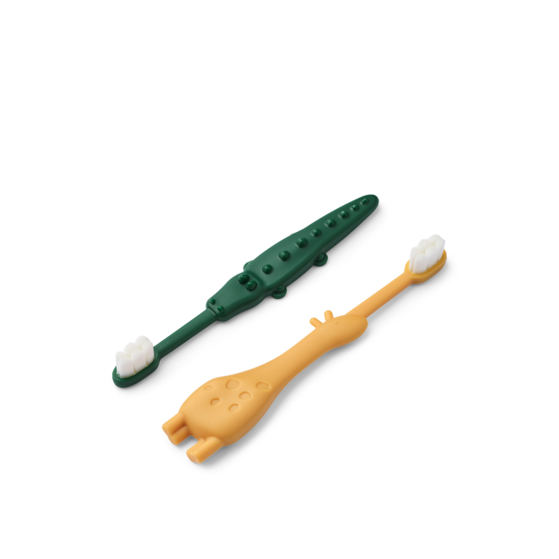 Liewood Fabio All Together Toddler Toothbrush Yellow mellow / Garden green