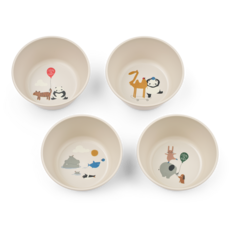 Liewood Cees Bowl 4-Pack Around the world / Sandy