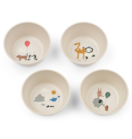 Liewood Cees Bowl 4-Pack Around the world / Sandy