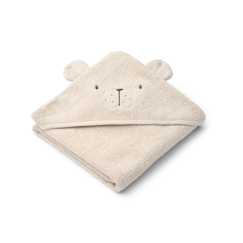 Liewood Albert Polarbear Hooded towel Sandy