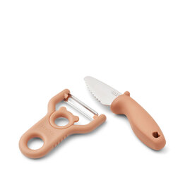 Liewood Pertense Peeler & Knife Set  Tuscany rose