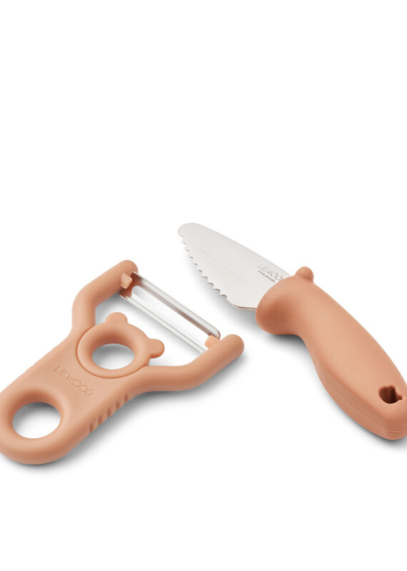 Liewood Pertense Peeler & Knife Set  Tuscany rose