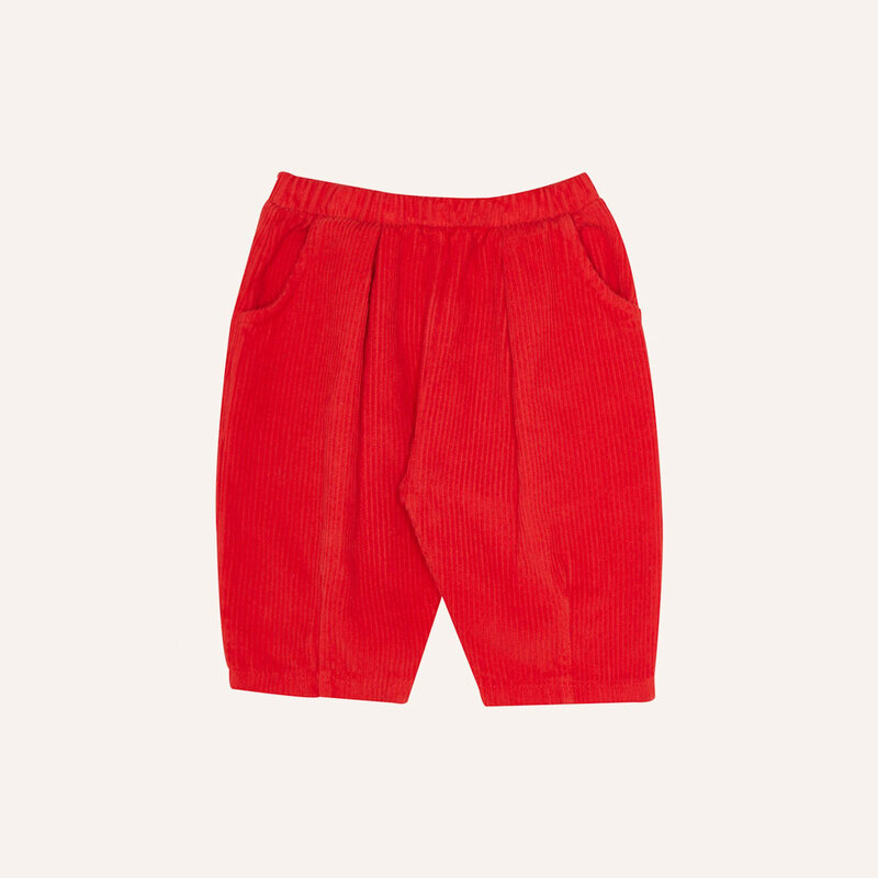 The Campamento Red Corduroy Baby Trousers