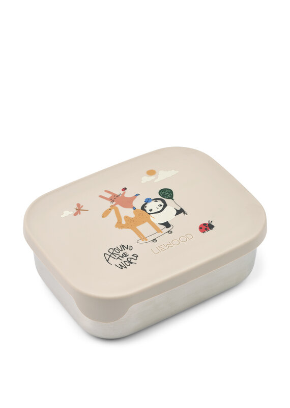 Liewood Arthur Printed Lunchbox Around the world / Sandy