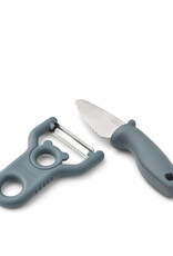 Liewood Pertense Peeler & Knife Set  Whale blue