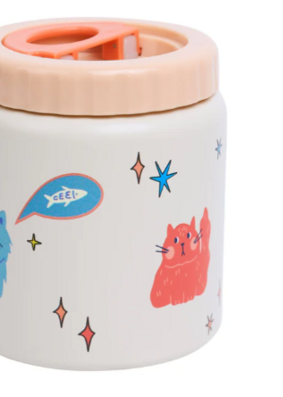 The Cotton Cloud Big Thermo Food Jar Cats 500ml