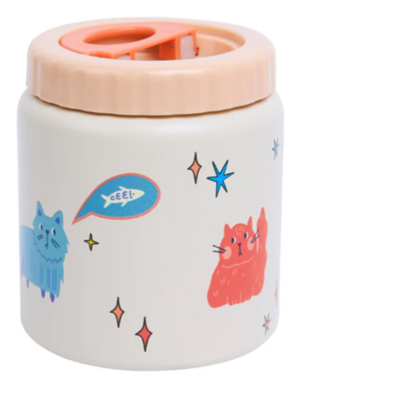 The Cotton Cloud Big Thermo Food Jar Cats 500ml