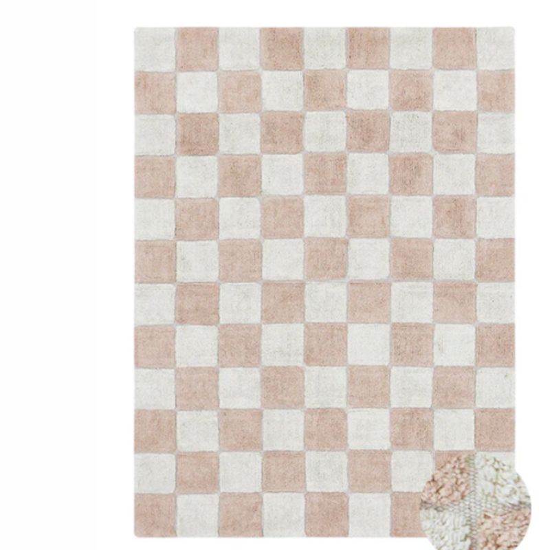 Washable Rug Kitchen Tiles Rose 120 x 160 cm