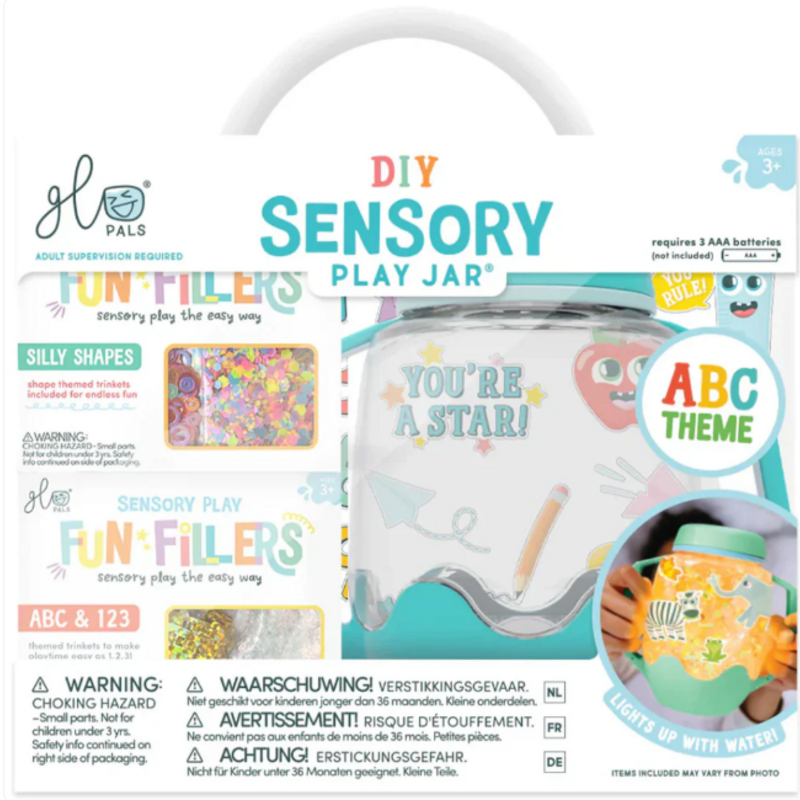 Glo Pals Sensory play set cup met fun fillers & stickers - ABC