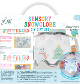 Glo Pals Sensory play set cup met fun fillers & stickers - Winter