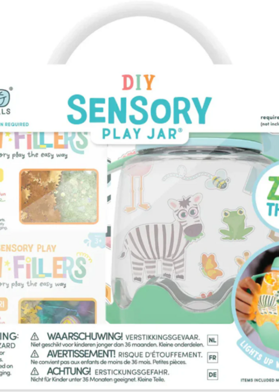 Glo Pals Sensory play set cup met fun fillers & stickers - Winter