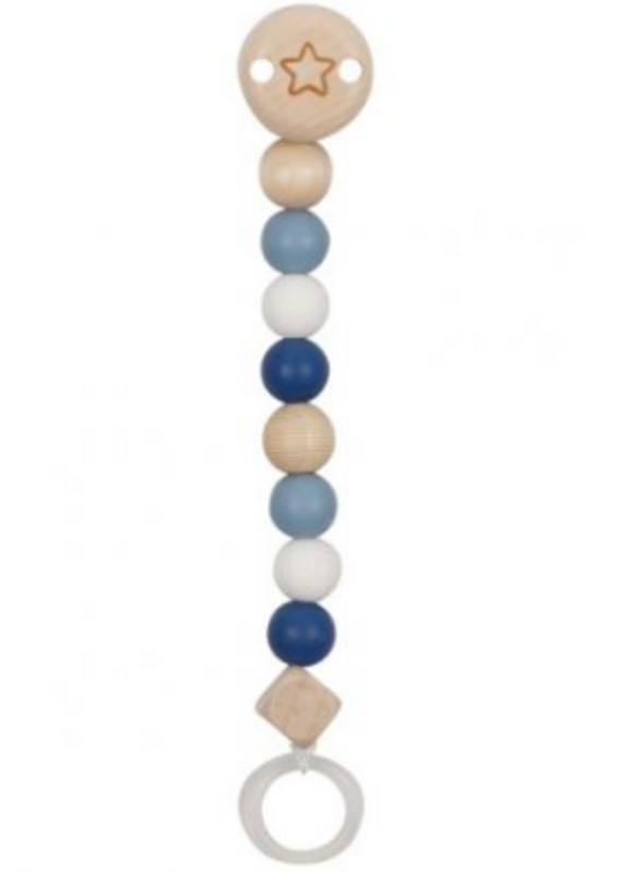 Goki Fopspeenketting Silicone grijs