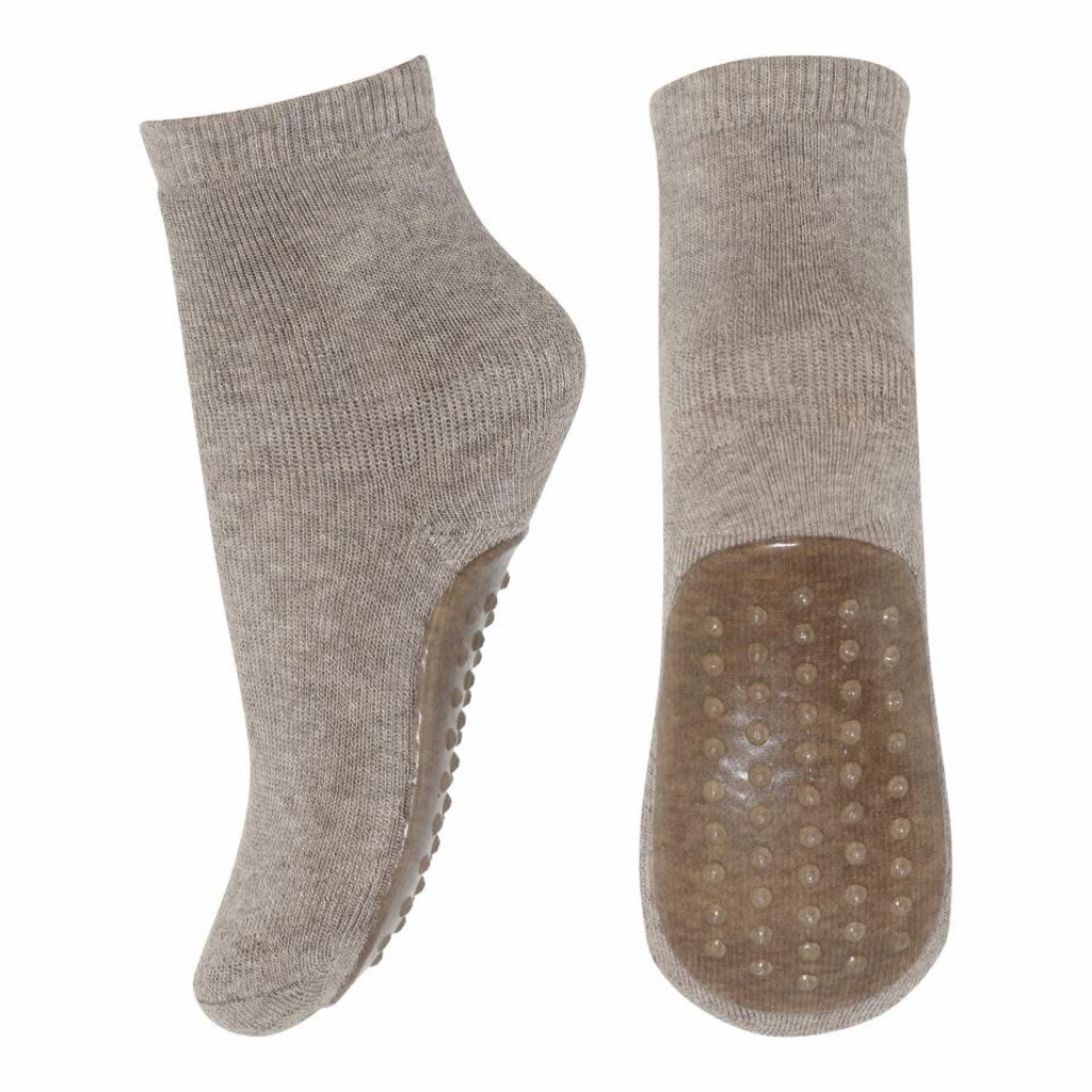 mp Denmark Wool socks - anti-slip 7951 Light Brown Melange
