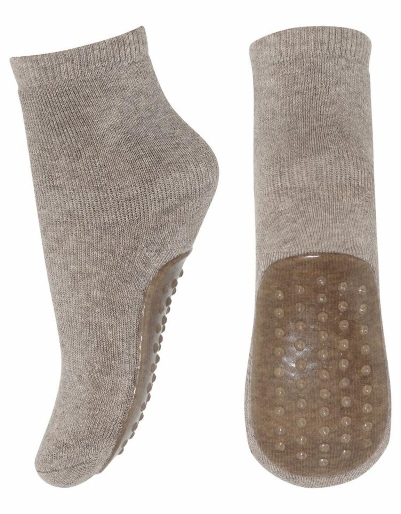 mp Denmark Wool socks - anti-slip 7951 Light Brown Melange