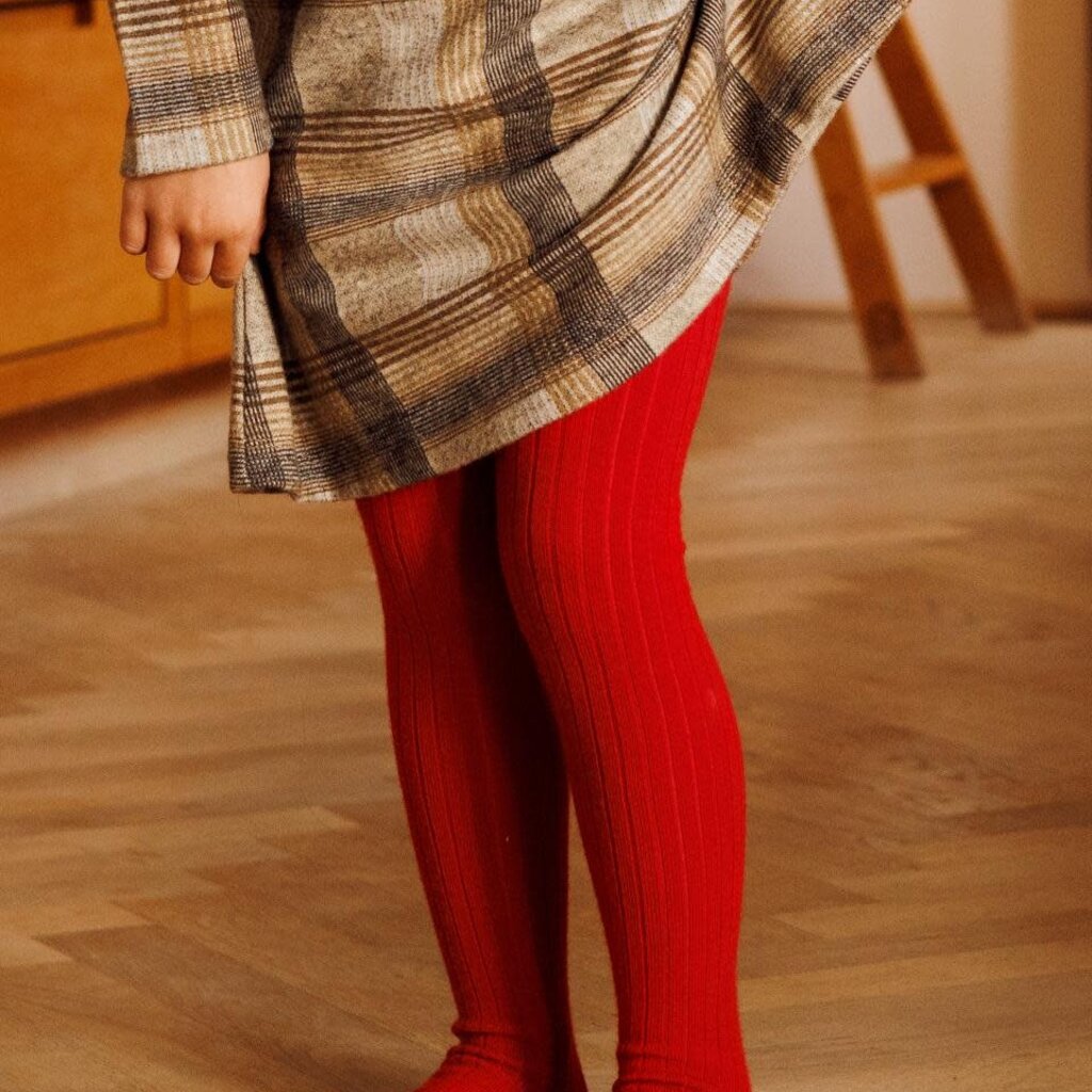 mp Denmark Wool Rib Tights Tomato
