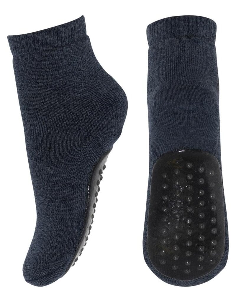 mp Denmark Wool socks - anti-slip 7951 Dark Denim Melange