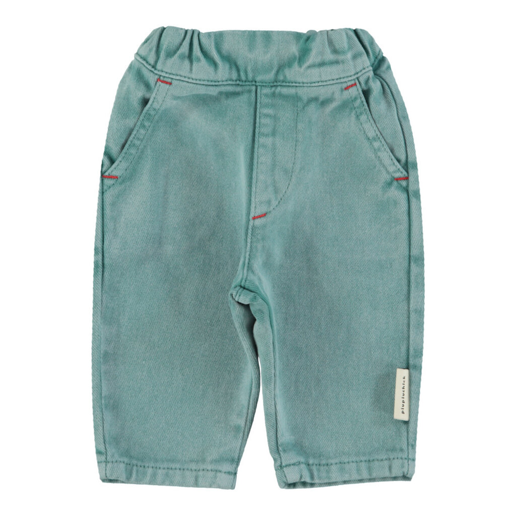 Piupiuchick baby trousers | washed green ss26
