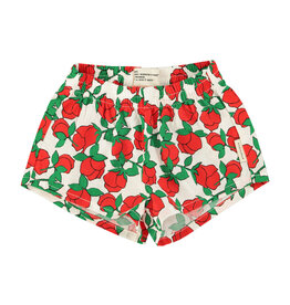 Piupiuchick shorts | ecru w/ red roses print ss26