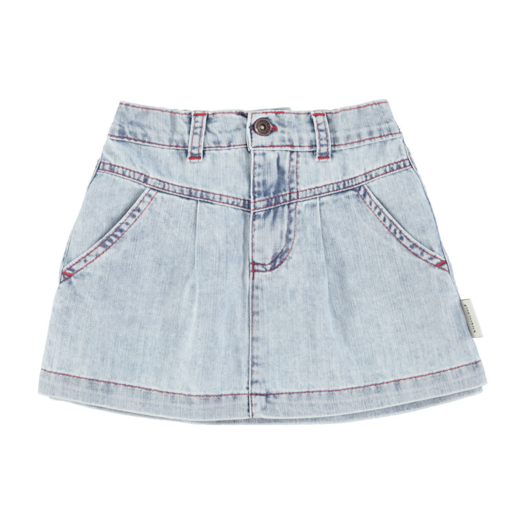 Piupiuchick short skirt | blue light denim ss26