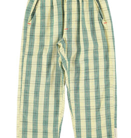 Piupiuchick unisex trousers | light yellow checkered ss26