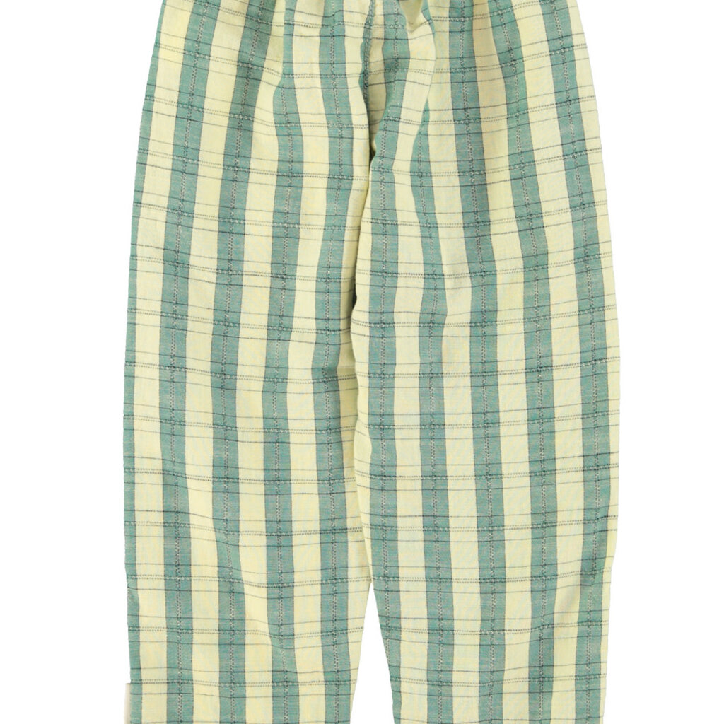 Piupiuchick unisex trousers | light yellow checkered ss26
