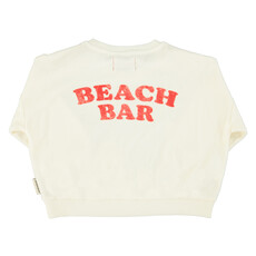Piupiuchick sweatshirt | ecru w/ ice cream print ss26