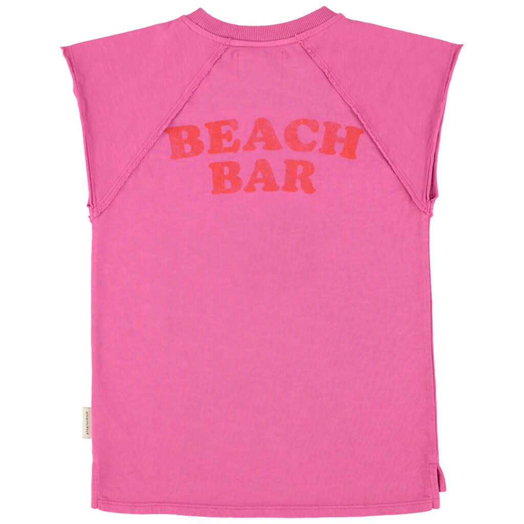 Piupiuchick t-shirt dress | fuchsia w/ ice cream print ss26