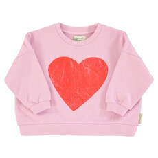 Piupiuchick sweatshirt | lilac w/ red heart print ss26