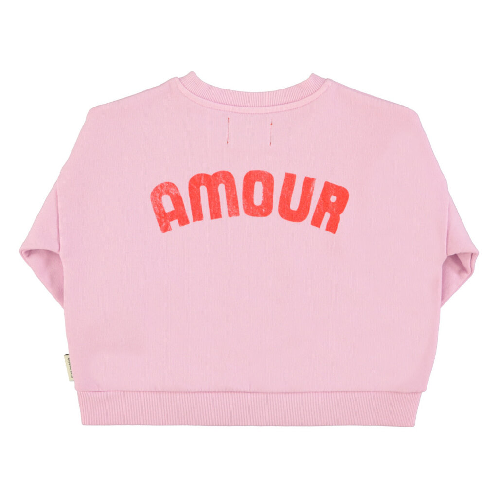 Piupiuchick sweatshirt | lilac w/ red heart print ss26