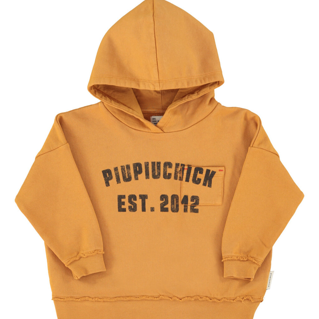 Piupiuchick hoodie | camel w/  "piupiuchick" print ss26