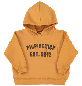 Piupiuchick hoodie | camel w/  "piupiuchick" print ss26