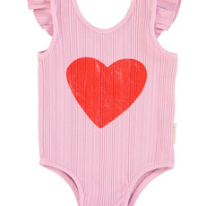 Piupiuchick sleeveless bodysuit | lilac w/ red heart print ss26