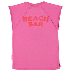 Piupiuchick t-shirt dress | fuchsia w/ ice cream print ss26