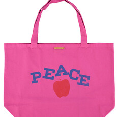 Piupiuchick XL bag | fuschia w/ "peace" print ss26
