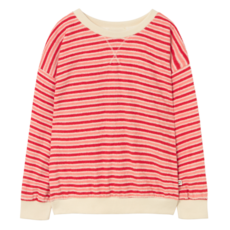 Cozmo Striped Terry Cloth Sweatshirt Pink Tomato-Striped Terry Cloth ss26