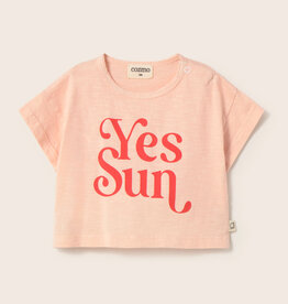 Cozmo Soft Slub Cotton Print Baby T-Shirt Sun Cloud Pink-Soft Slub Cotton ss26