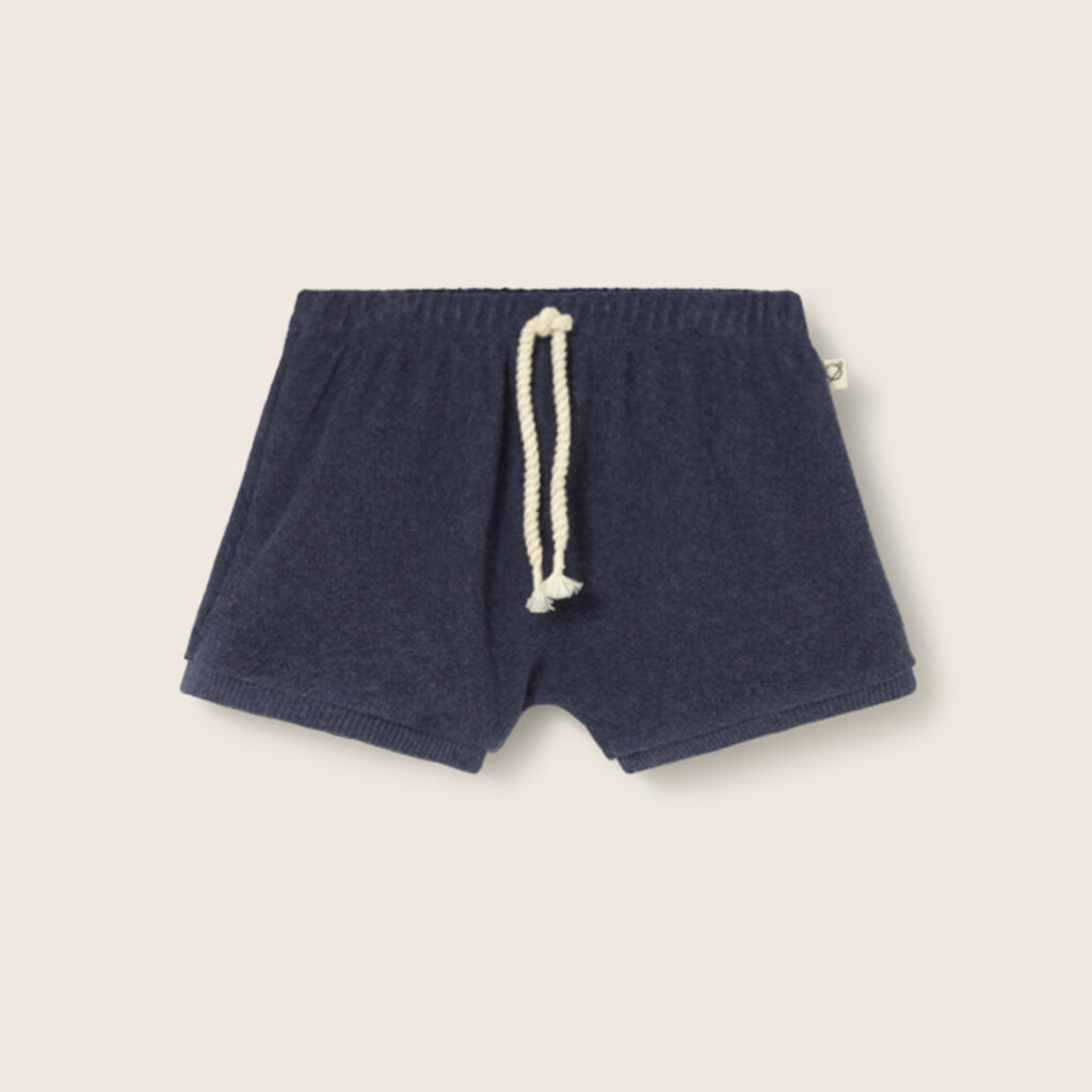 Cozmo Soft Terry Cloth Baby Shorts Blue Melange-Soft Terry Cloth ss26