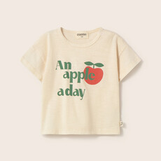 Cozmo Soft Slub Cotton Print Baby T-Shirt Apple Ivory-Soft Slub Cotton ss26