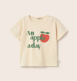 Cozmo Soft Slub Cotton Print Baby T-Shirt Apple Ivory-Soft Slub Cotton ss26