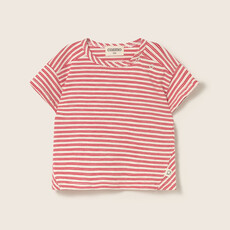 Cozmo Striped Slub Cotton Baby T-Shirt Tomato-Striped Slub Cotton ss26
