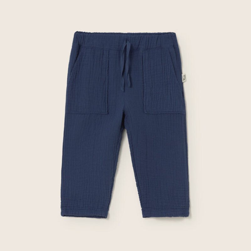 Cozmo Soft Gauze Cotton Baby Pants Navy-Soft Gauze Cotton ss26