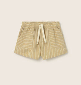 Cozmo Striped Linen-Look Cotton Baby Shorts Sand-Striped Linen Look Cotton ss26