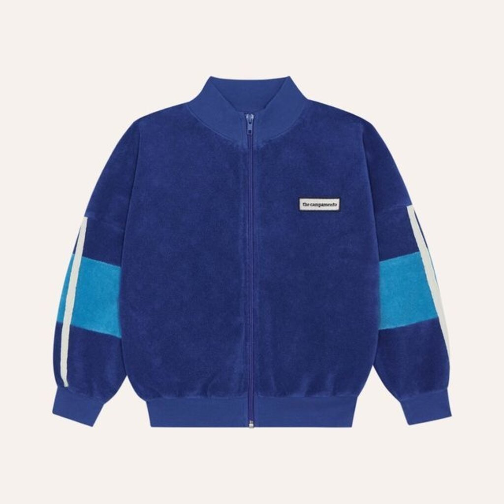 The Campamento Blue Color Block Zipped Sweatshirt ss26